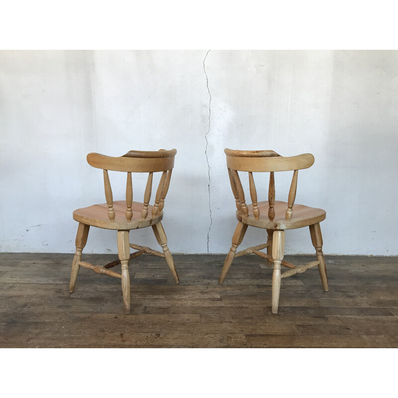 Vintage Tisch und Stühle aus Kiefer 1950-1960