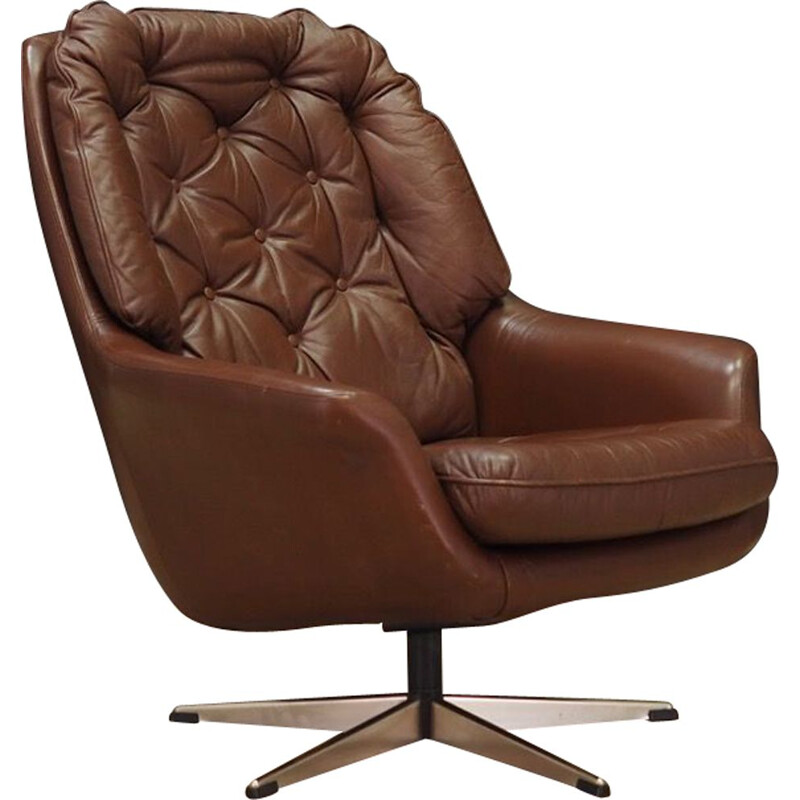 Danish vintage armchair in leather, 1960s