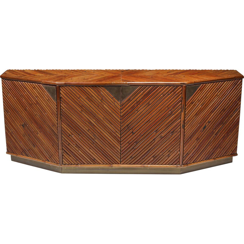 Vintage Bamboo sideboard by Vivai del Sud 1970