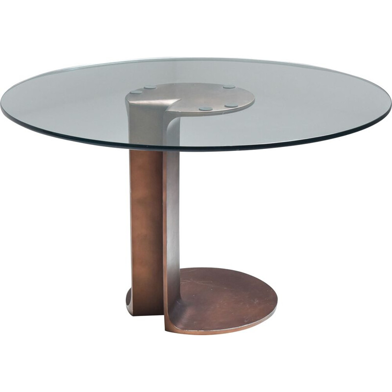 Table vintage Afra & Tobia Scarpa en bronze TL59 - 1975