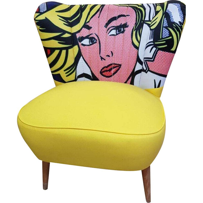 Vintage Cocktail Chair With Marilyn Monroe Photo 1950
