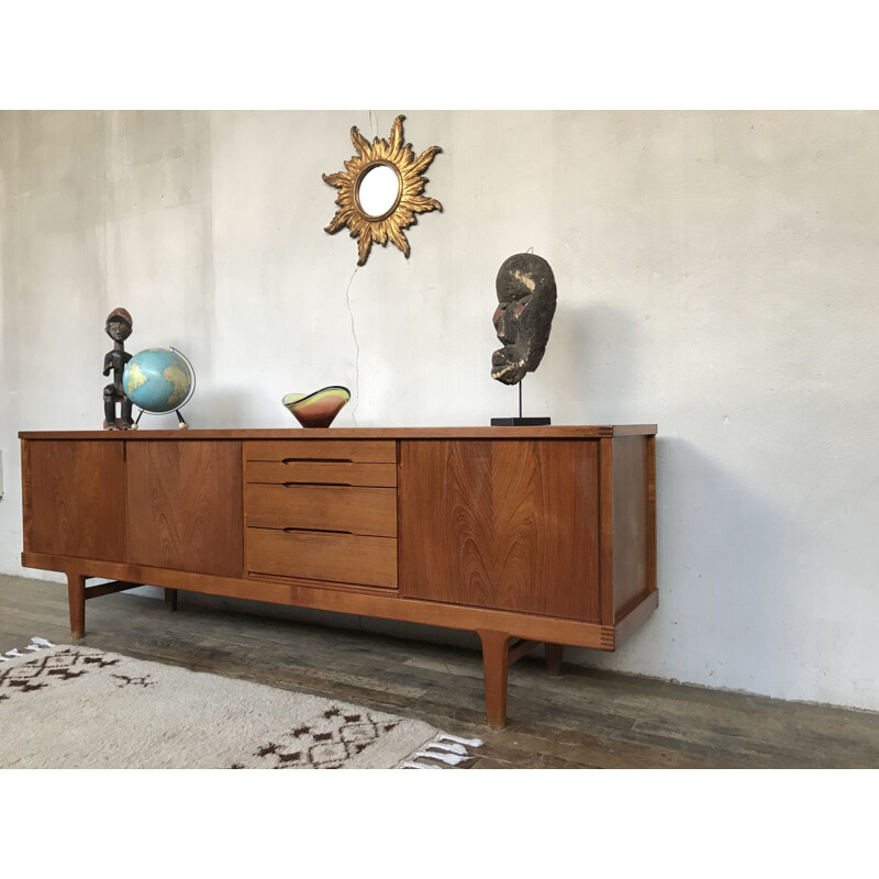 Vintage teak KJAERNULF sideboard, Denmark, 1950 1960