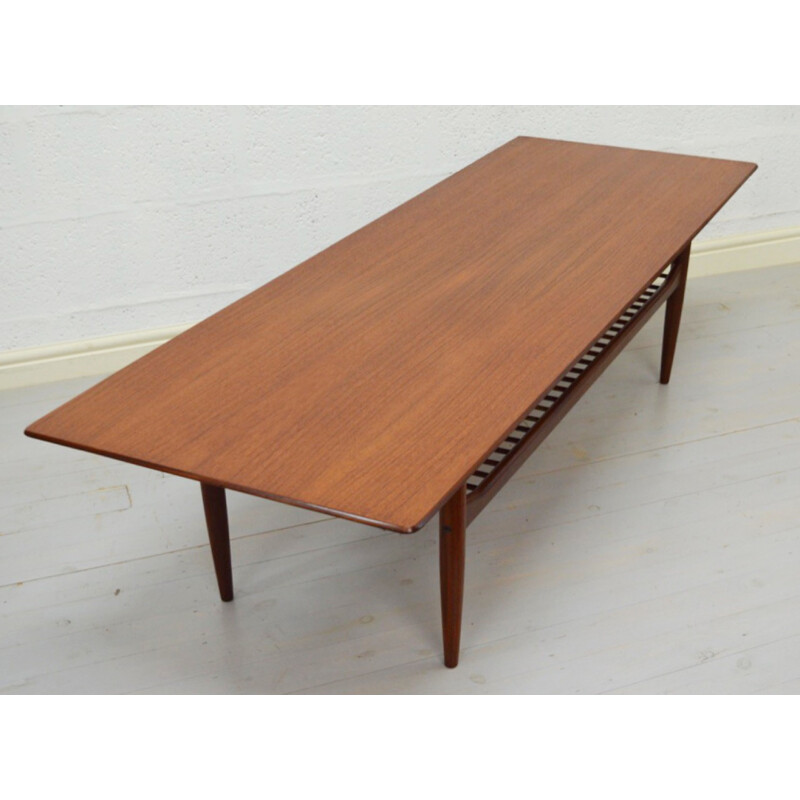 Grande table basse rectangulaire G-Plan en teck, Ib KOFOD-LARSEN - 1960 