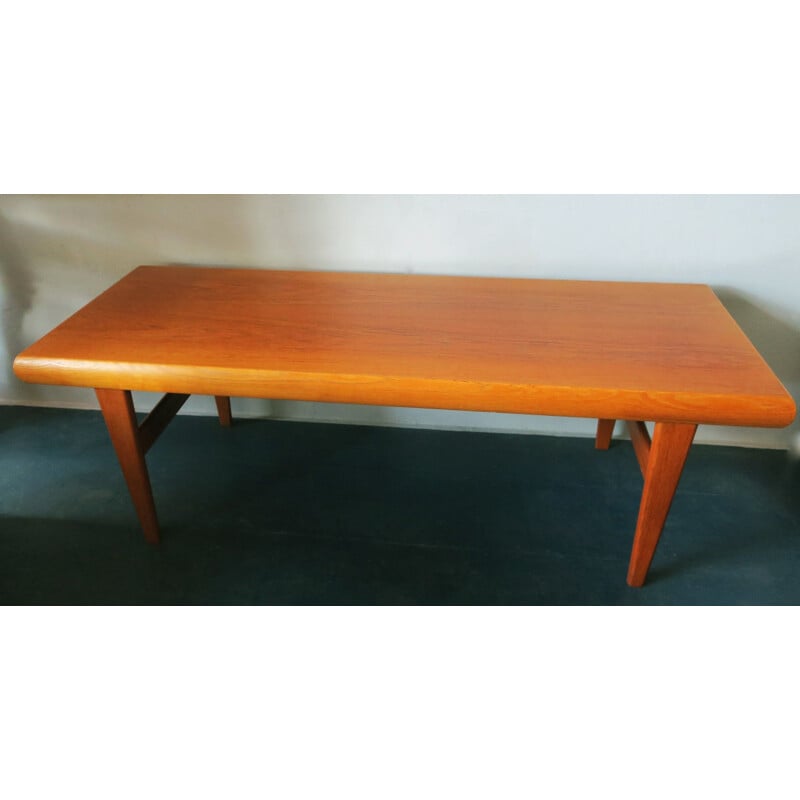 Vintage multifunctional teak coffee table by Johannes Andersen for Trioh, 1960