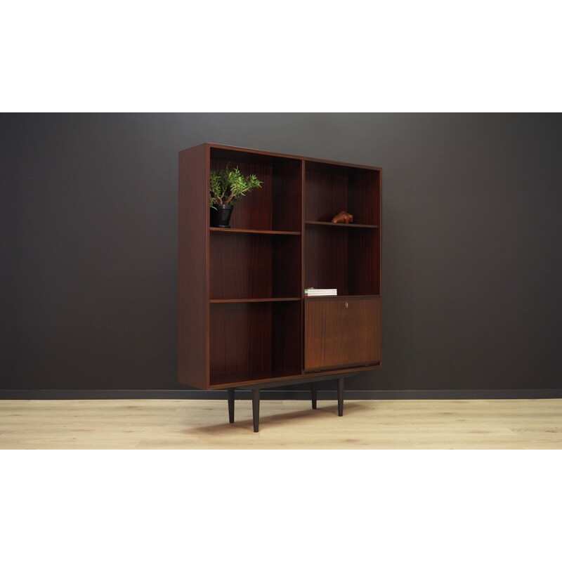 Vintage bookcase in mahogany by Omann Jun, Denmark, 1960-1970s