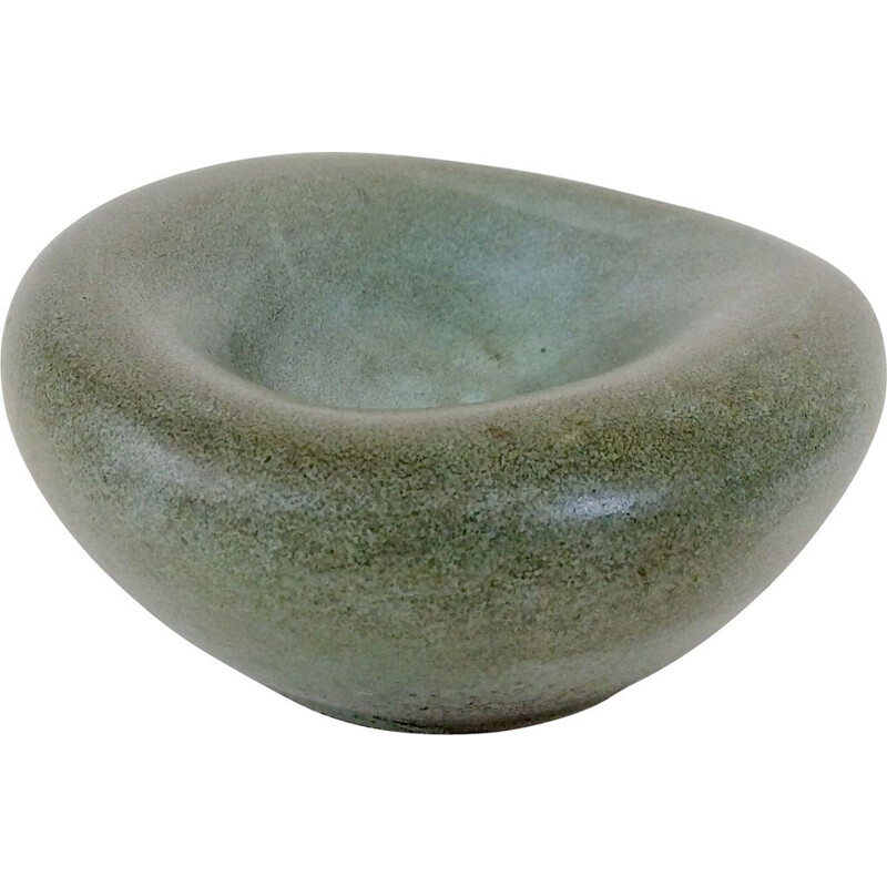 Vintage grey-green ceramic Madoura, France, 1950