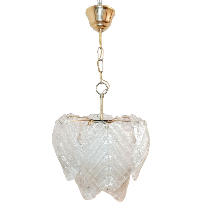 Lampada da soffitto in vetro di Murano vintage