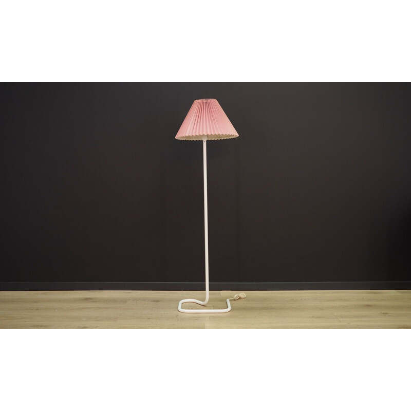 Vintage scandinavian floor lamp in black metal 1970s