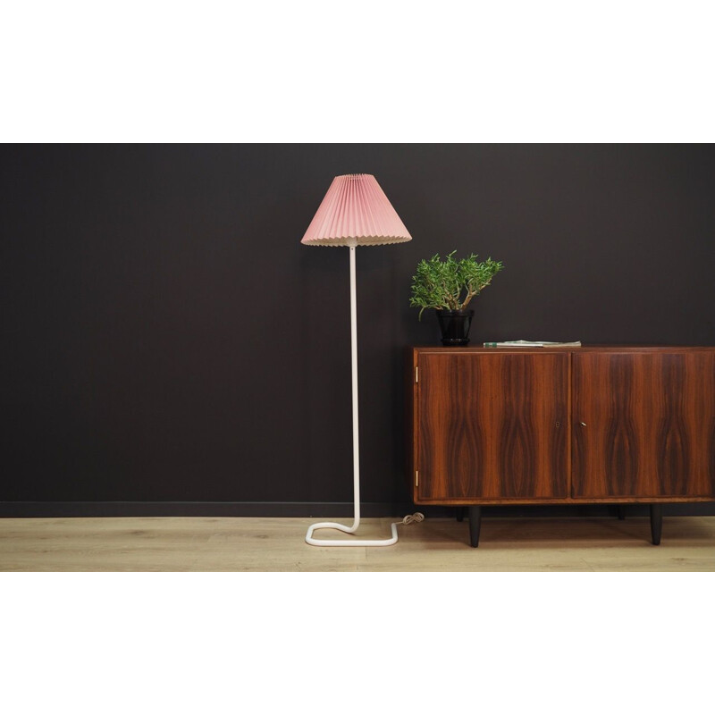 Vintage scandinavian floor lamp in black metal 1970s