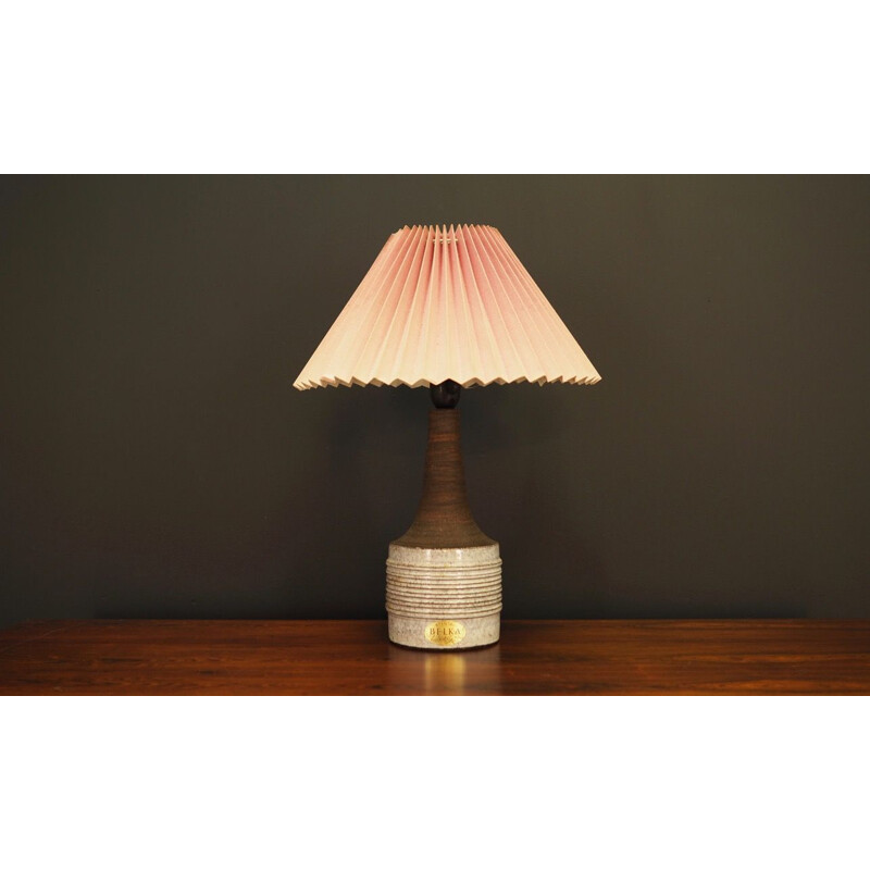 Lampe vintage pour Belka en céramique brune, 1970