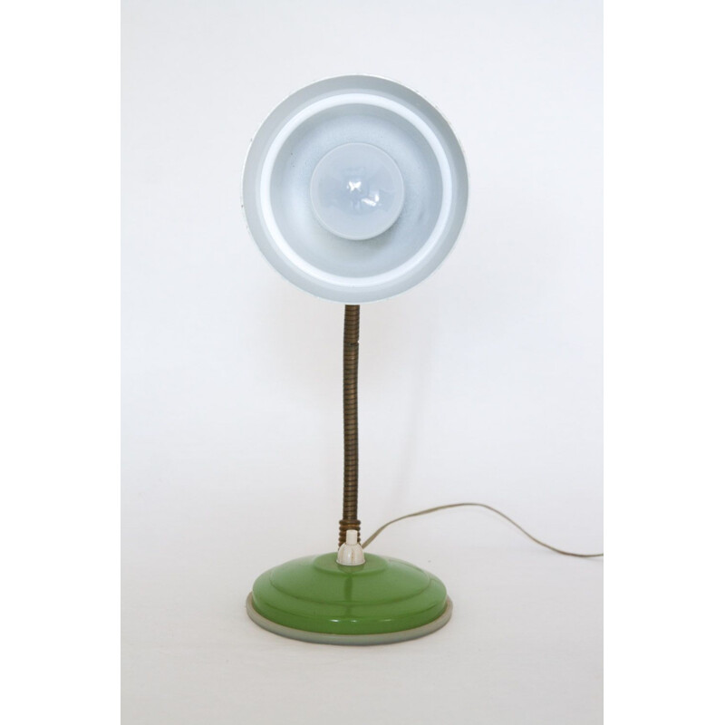 Paire de lampes de chevet vertes vintage, 1960