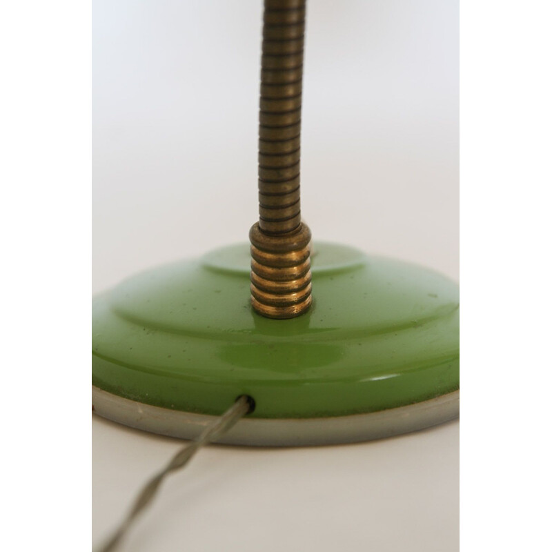 Pair of vintage green nightstand lamps, 1960s