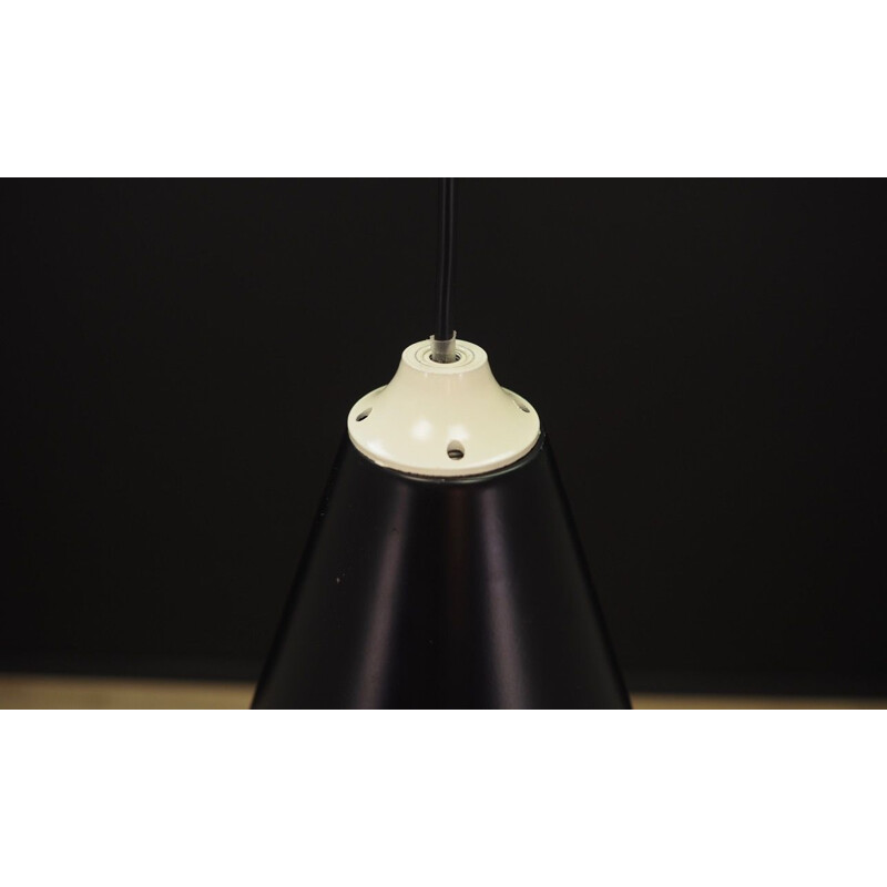 Vintage pendant light in black color, Denmark, 1970s