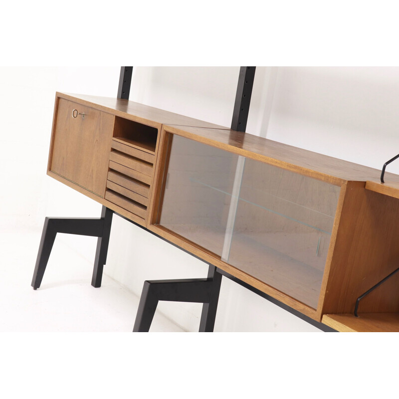 Vintage free standing teak royal System Wall Unit by Poul Cadovius, 1960s