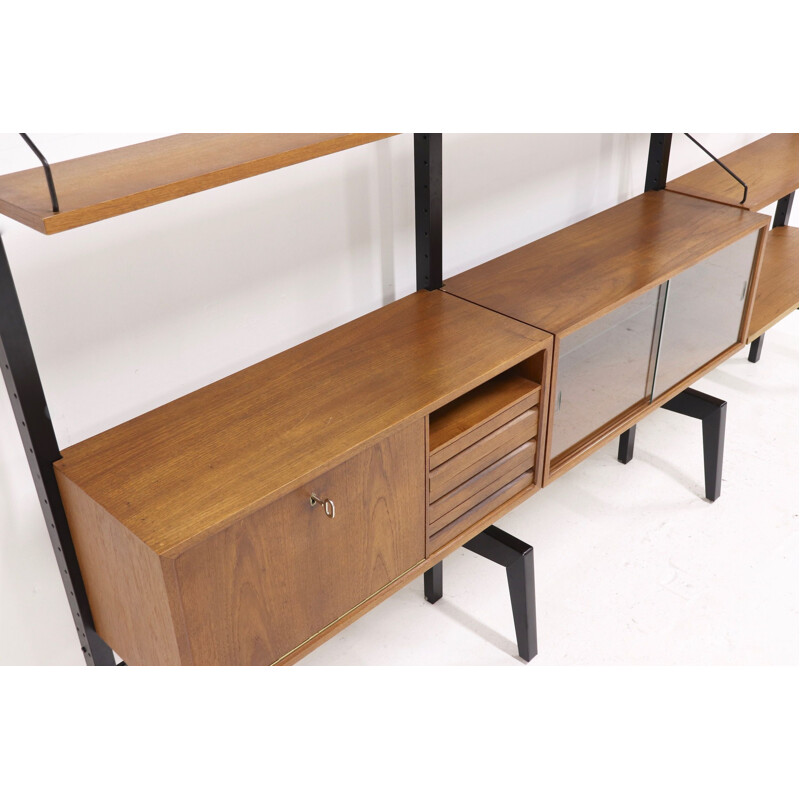 Vintage free standing teak royal System Wall Unit by Poul Cadovius, 1960s