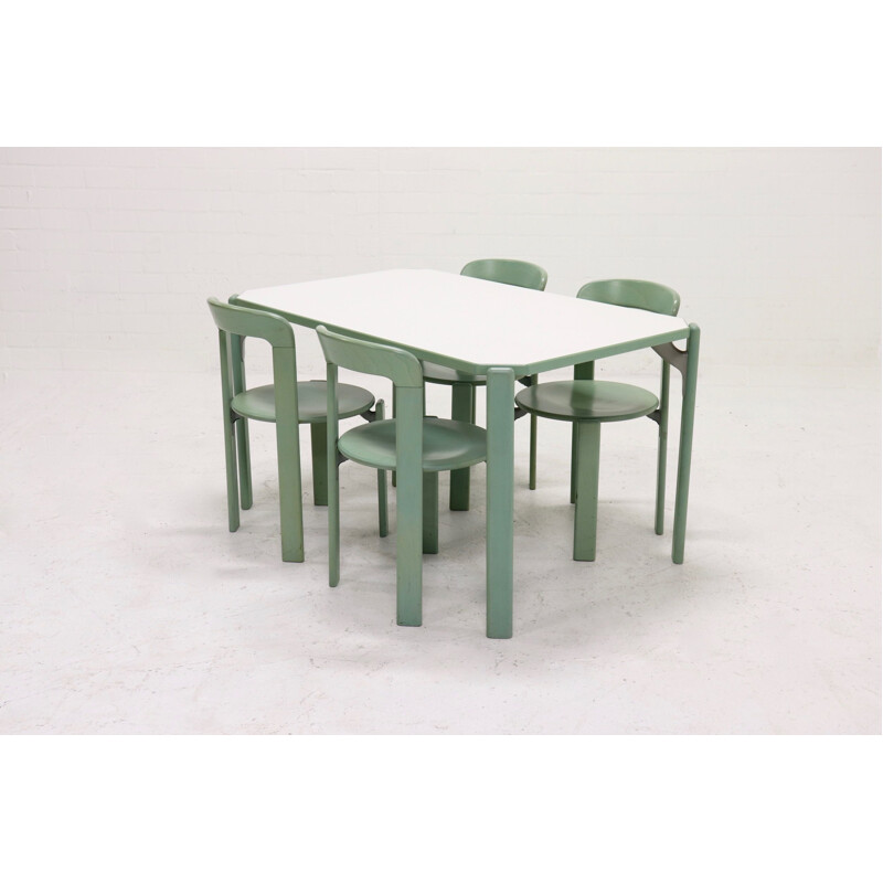 Vintage dining set by Bruno Rey for Kusch & Co Switzerland 1970s