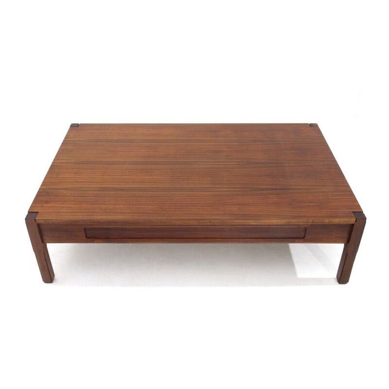 Vintage Big coffee table in wood by Saporiti, 1960s