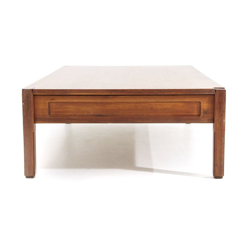 Vintage Big coffee table in wood by Saporiti, 1960s