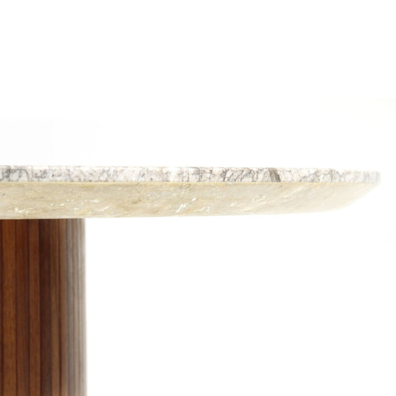 Vintage Coffee table in wood and marble by Umberto Brandigi, 1960s