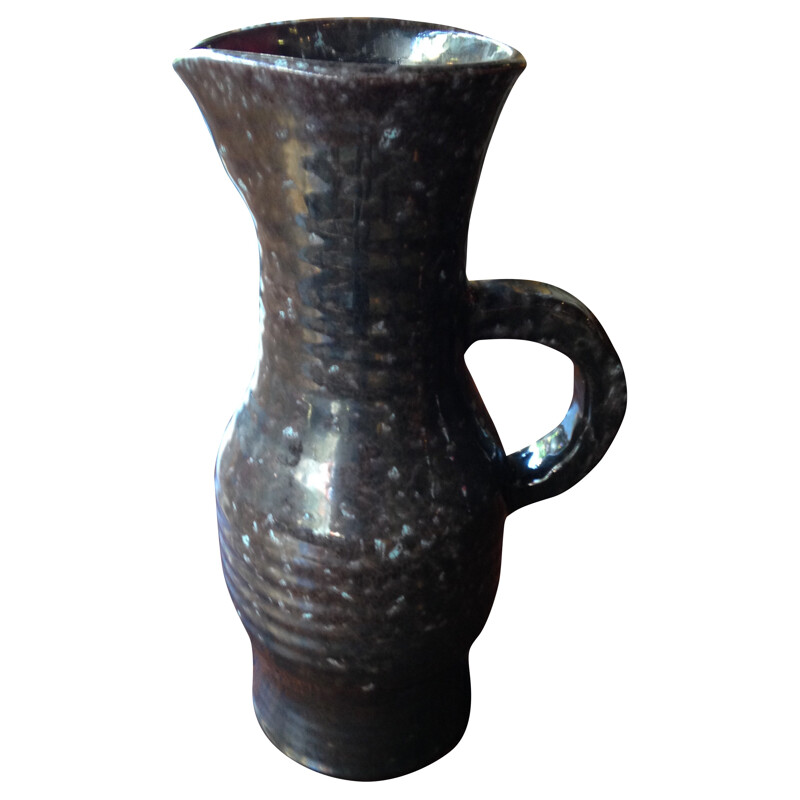 Jug handle glazed ceramic - 1960s