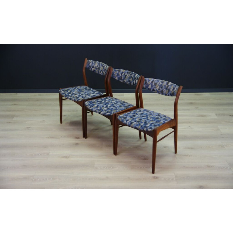 Set of 3  Danish vintage teak chairs