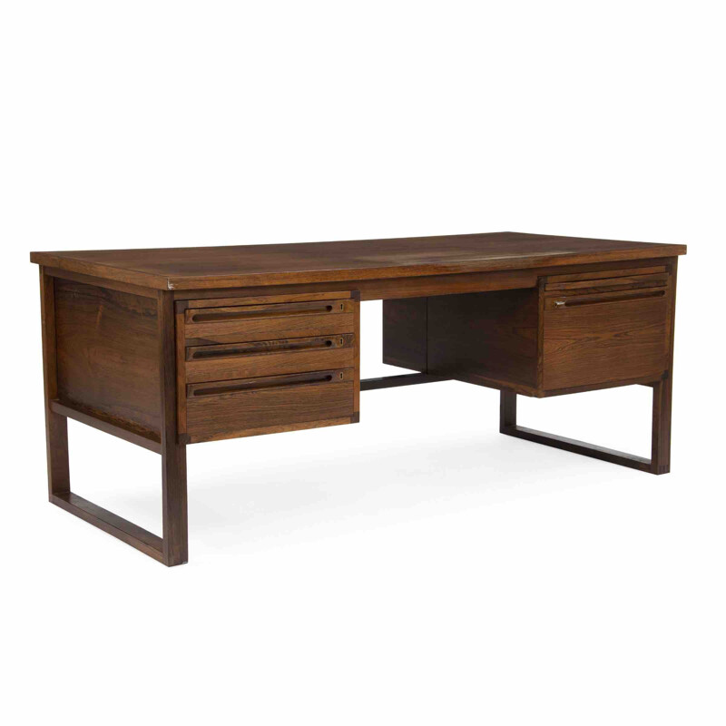 Vintage rosewood desk with slide structure 