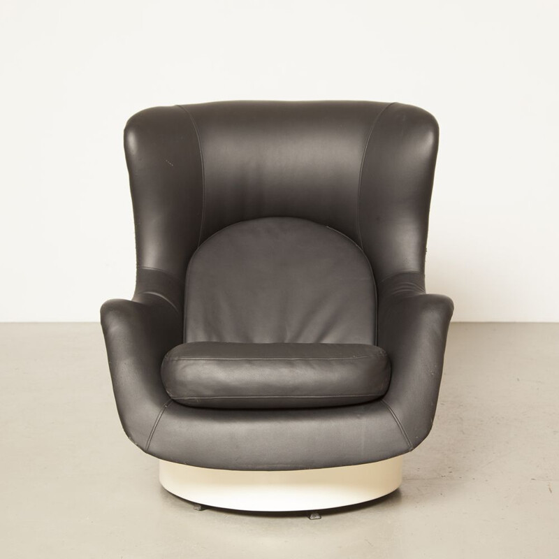 Vintage space age armchair with ottoman