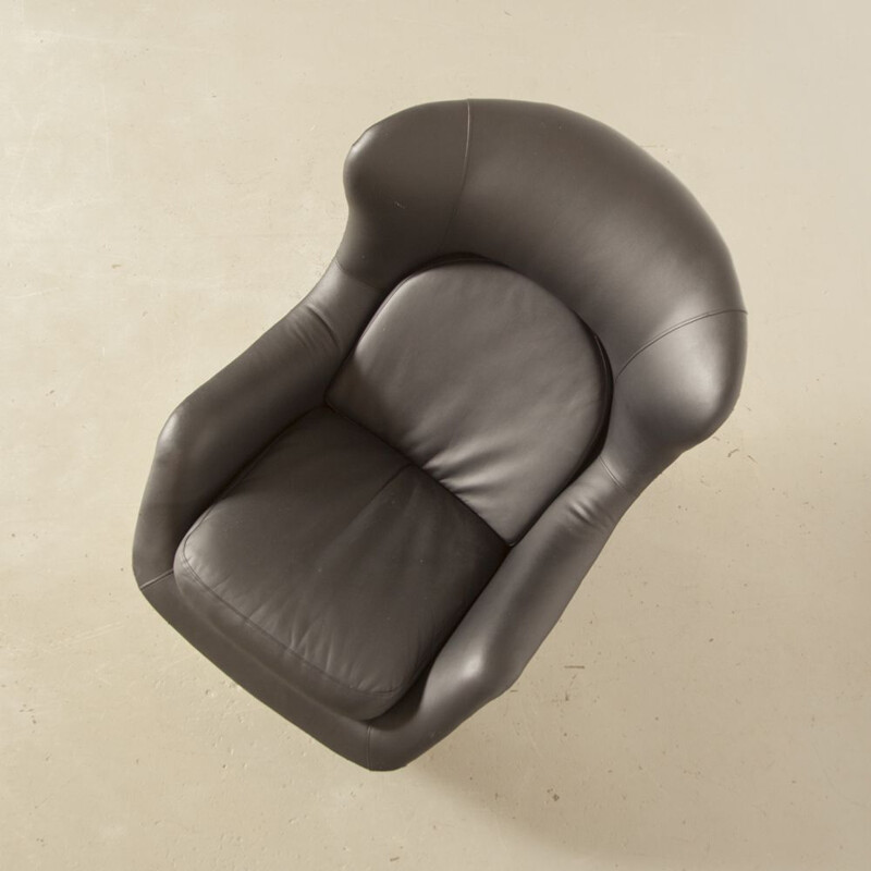 Vintage space age armchair with ottoman