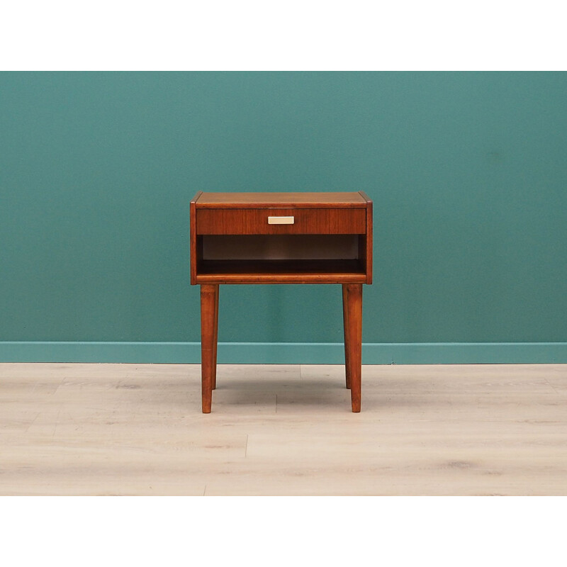 Vintage bedside table in teak veneer, 1960-1970