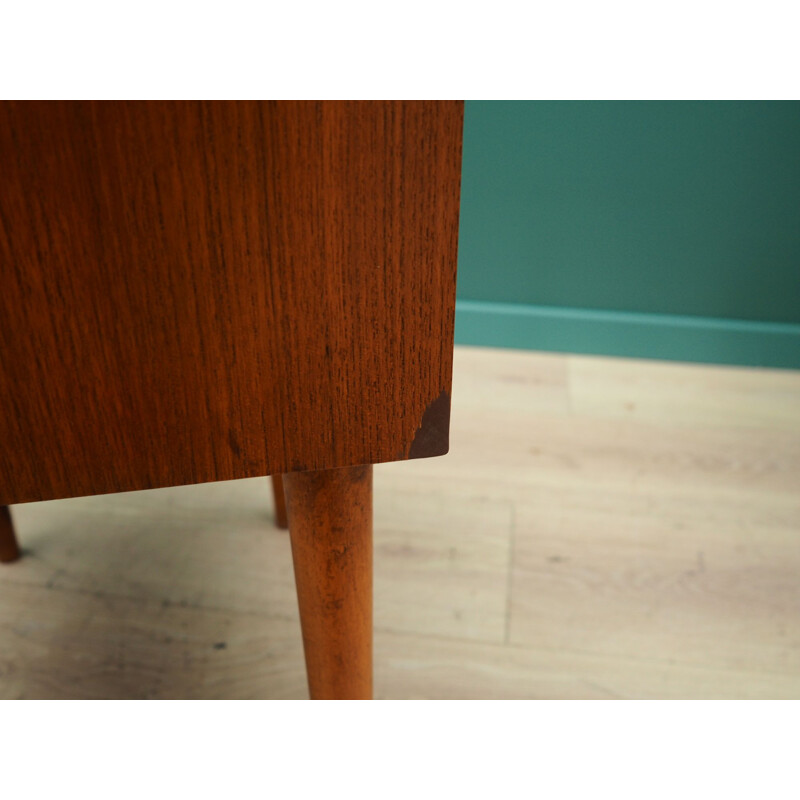 Vintage bedside table in teak veneer, 1960-1970