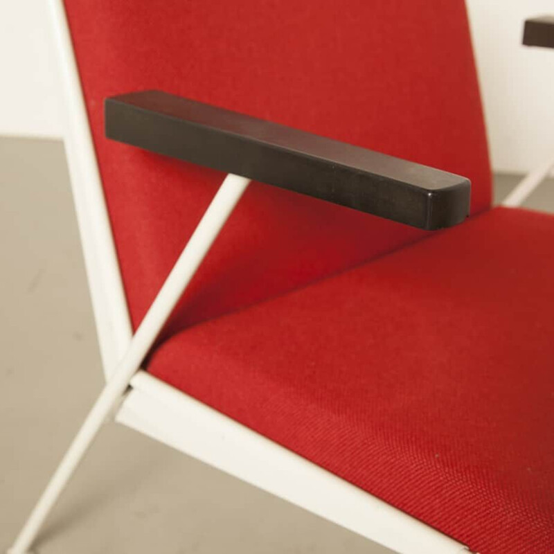 Vintage Oase chair by Wim Rietveld for Ahrend-De Cirkel in red wool