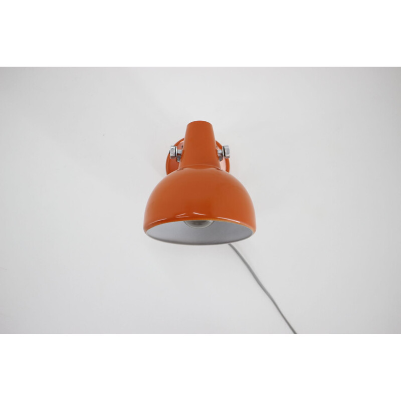 Vintage oranje wandlamp, 1960