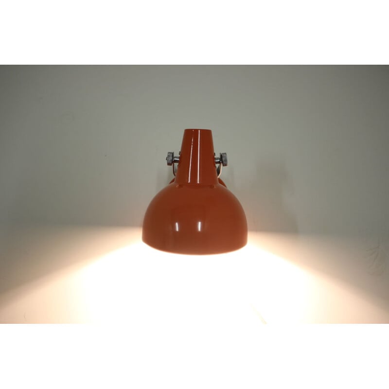 Lampada da parete arancione vintage, 1960