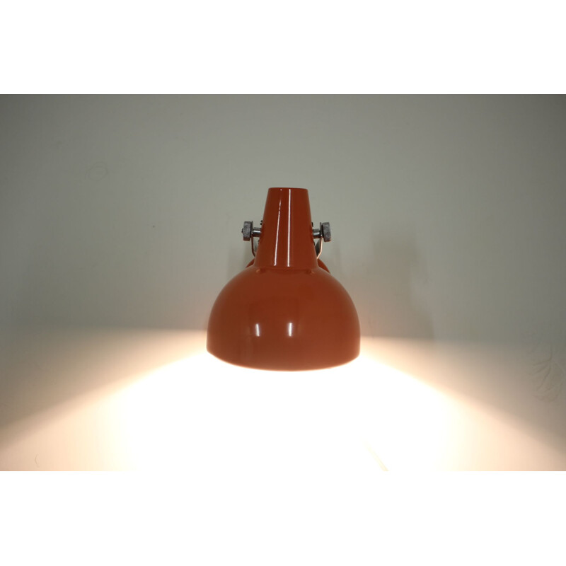 Vintage oranje wandlamp, 1960