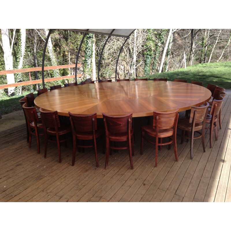 Vintage conference table with 20 seats