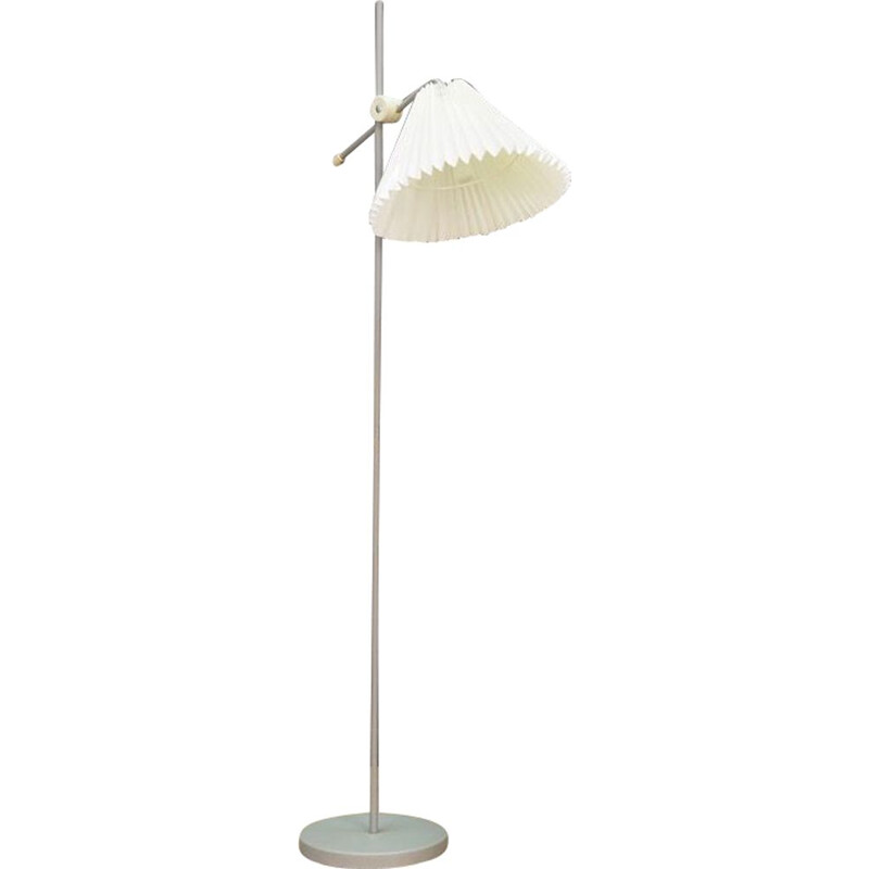 Vintage danish floor lamp in grey metal 1970s