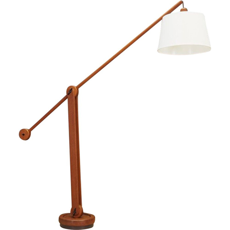 Vintage floor lamp in teakwood 1970s