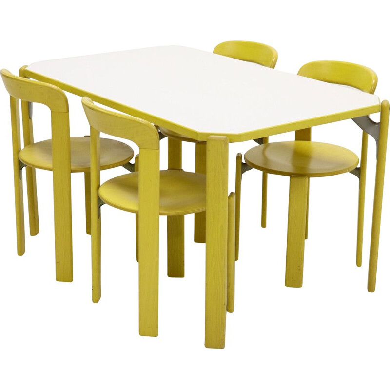 Vintage dining set by Bruno Rey for Kusch & Co Switzerland 1970s