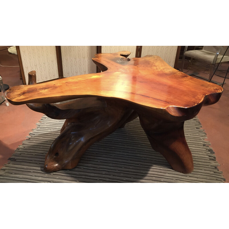 Vintage rosewood root table