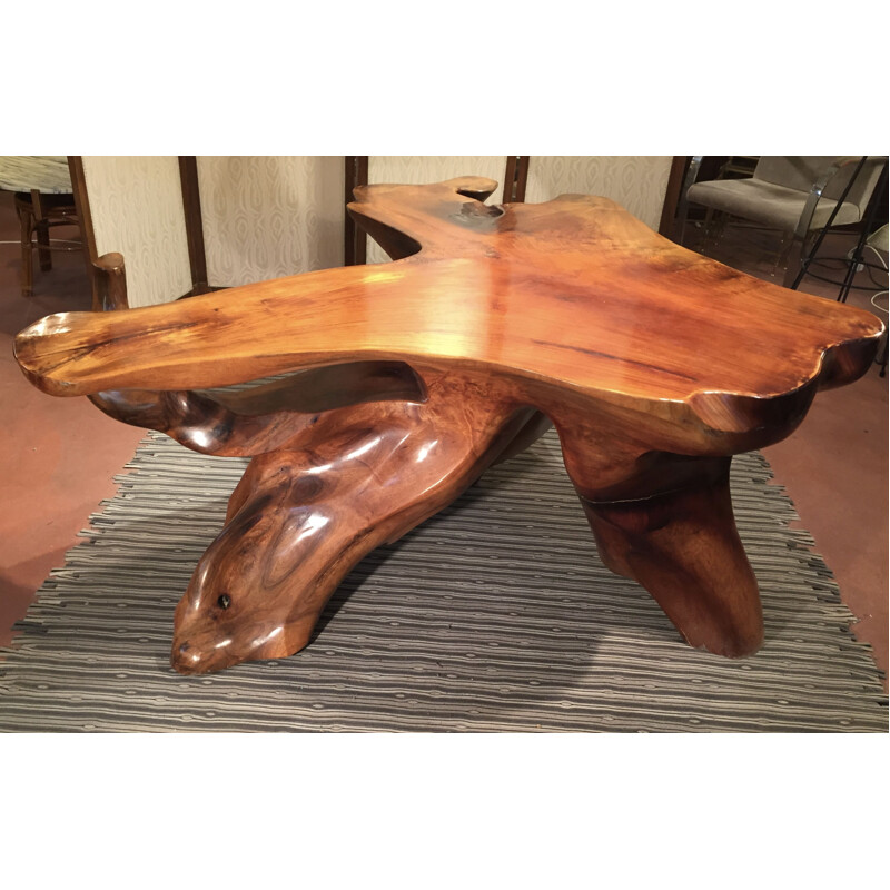 Vintage rosewood root table