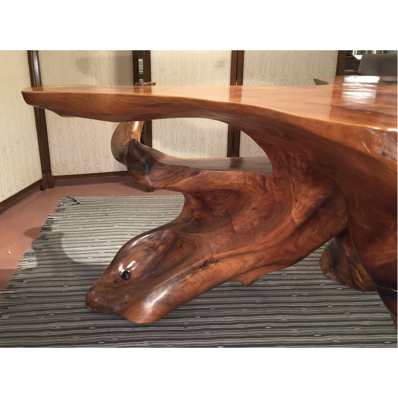 Vintage rosewood root table