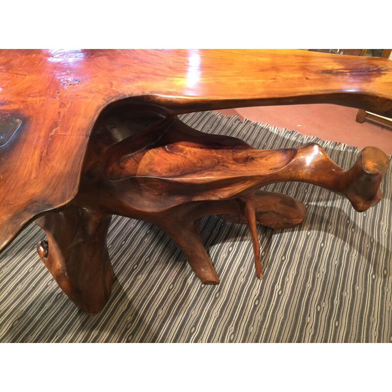 Vintage rosewood root table