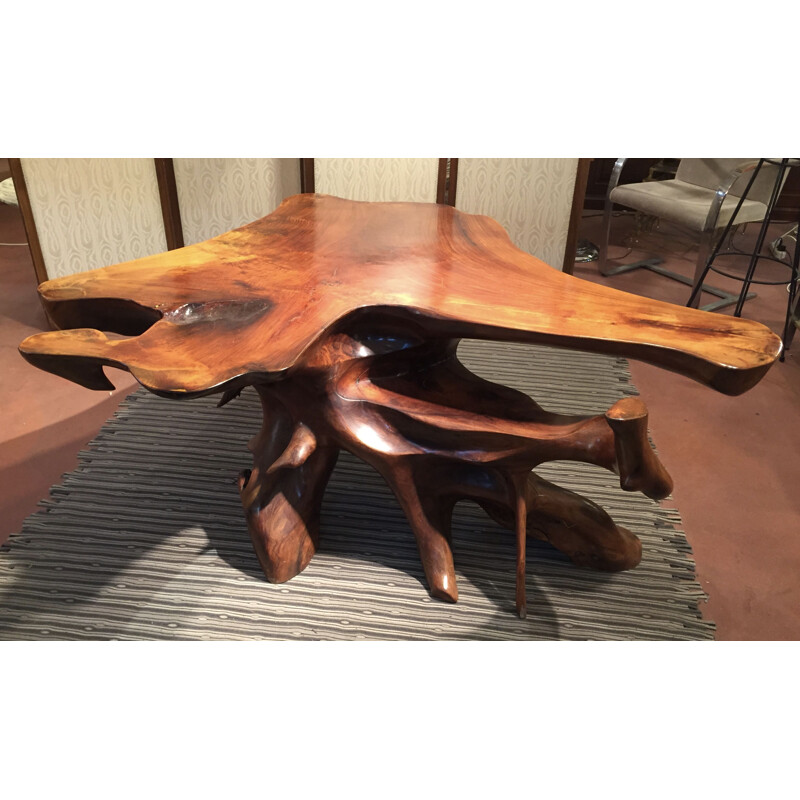 Vintage rosewood root table