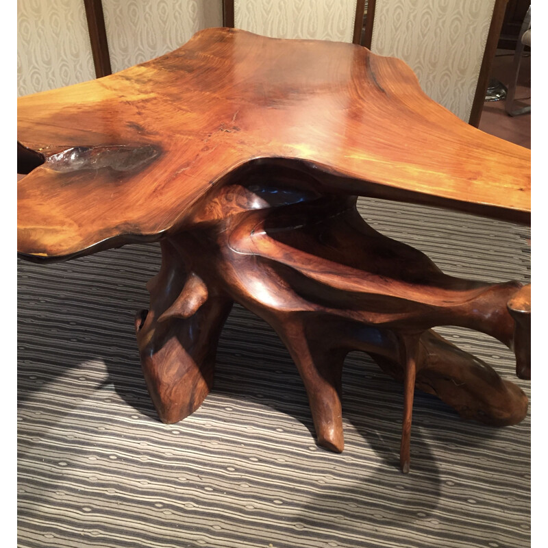 Vintage rosewood root table