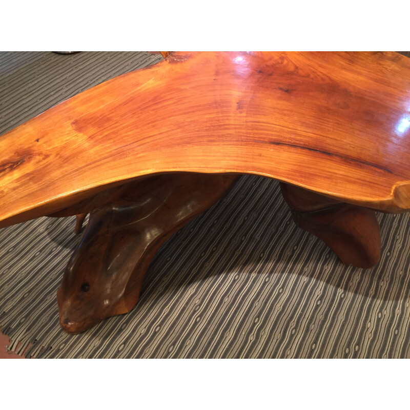 Vintage rosewood root table