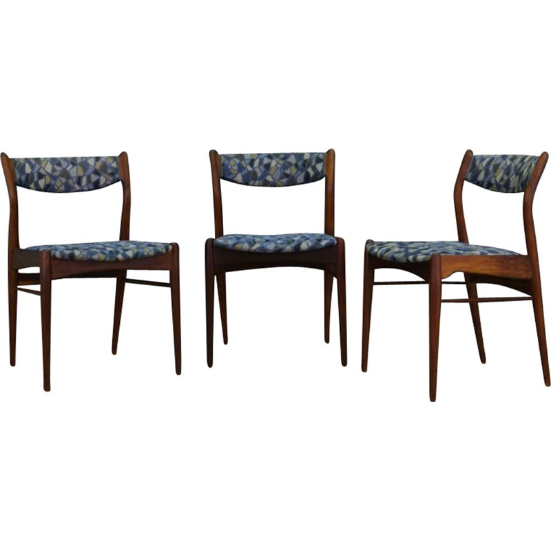 Set of 3  Danish vintage teak chairs