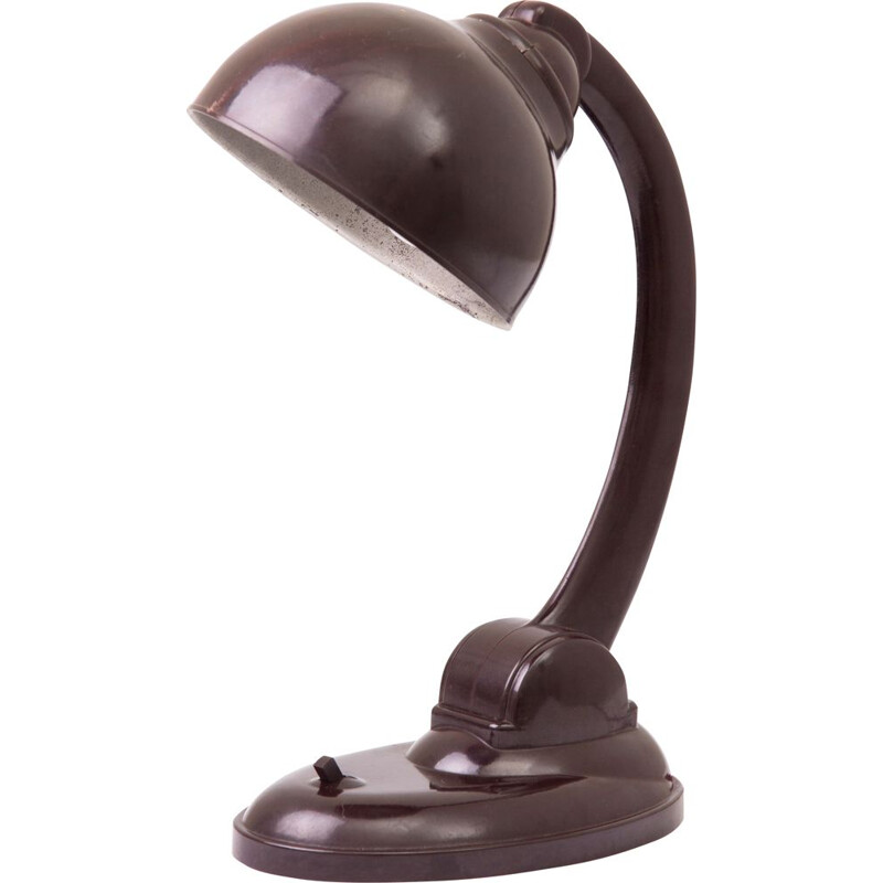 Vintage British bakelite desk lamp by Eric Kirkman Cole, 1930