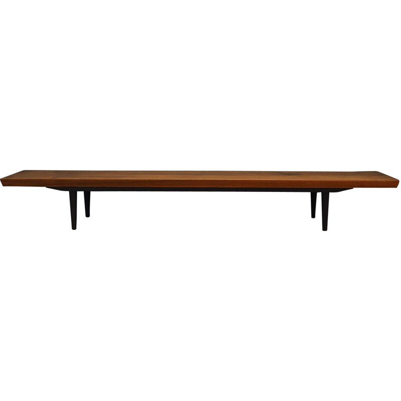 Banc vintage scandinave en placage de teck 1960-1970 