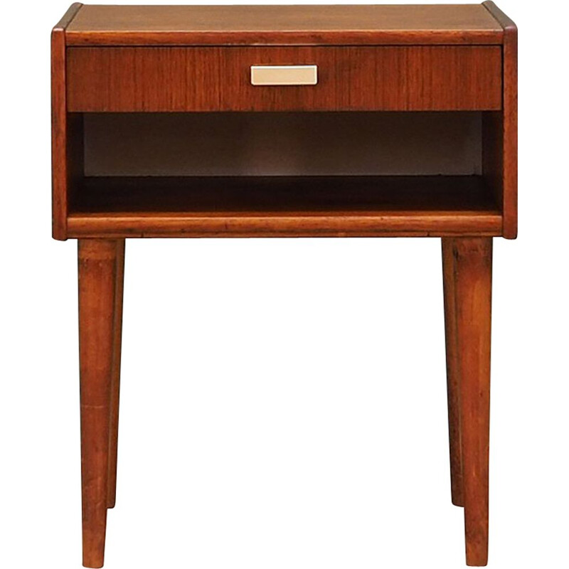 Vintage bedside table in teak veneer, 1960-1970