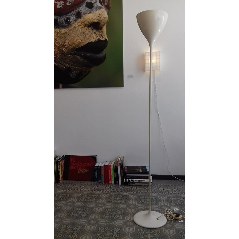 White lacquered metal BAG Turgi floor lamp, Max BILL - 1960s